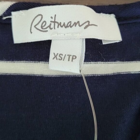 New Reitmans Maxi Dress Navy Blue White Striped Brand New NWT Womens Size XS - Picture 4 of 8